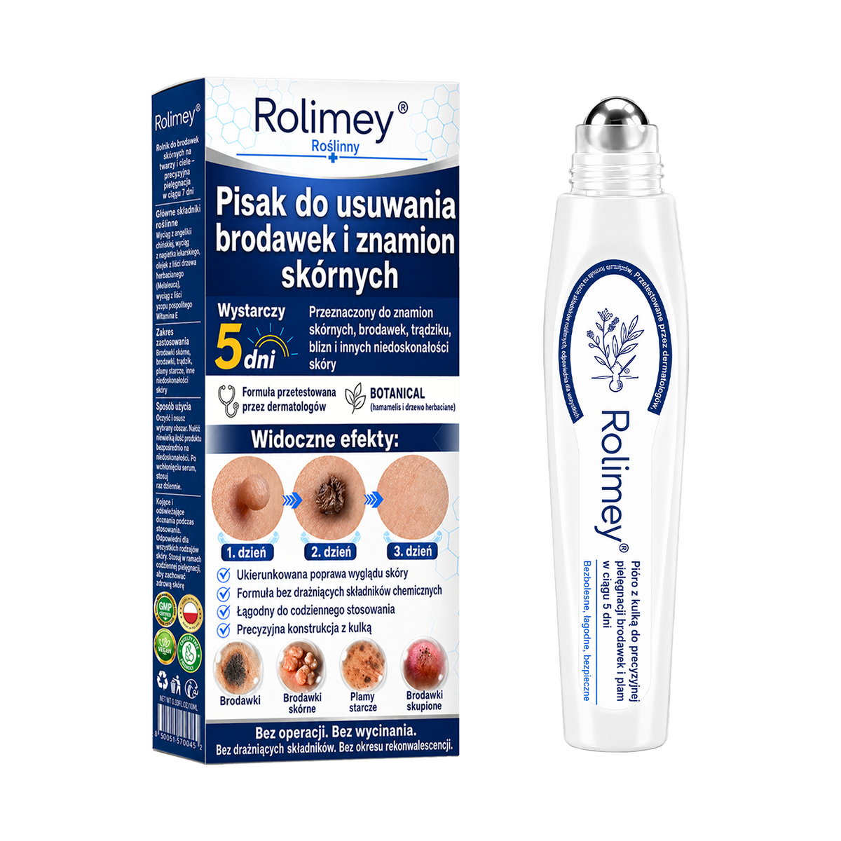 💖Oficjalny Sklep Markowy | ✅👩‍⚕️ Rolimey® 7-Dniowy 𝗧𝗮𝗴 & 𝗦𝗽𝗼𝐭 𝐄𝐫𝐚𝐬𝐞𝐫 (Bez bólu, Bez blizn – aplikator z kulką) 💖