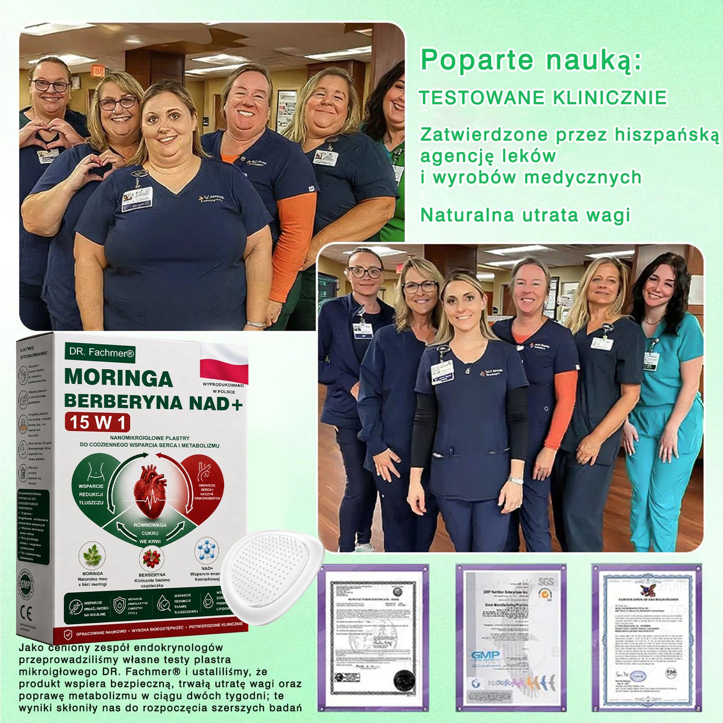 🍀DR.Fachmer® Moringa, Berberyna i NAD+ – nanoplastrowy plaster mikroigłowy 15 w 1 | Nowa generacja pielęgnacji ciała z zaawansowaną nanoformułą 🌿