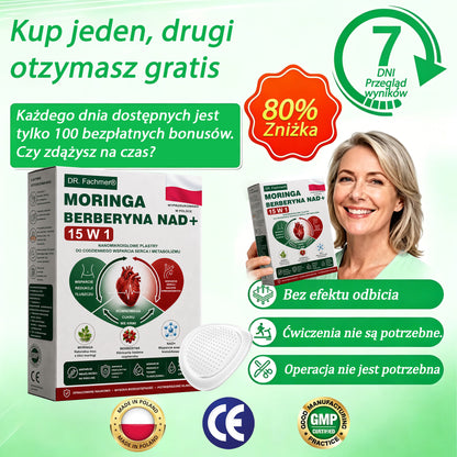 🍀DR.Fachmer® Moringa, Berberyna i NAD+ – nanoplastrowy plaster mikroigłowy 15 w 1 | Nowa generacja pielęgnacji ciała z zaawansowaną nanoformułą 🌿