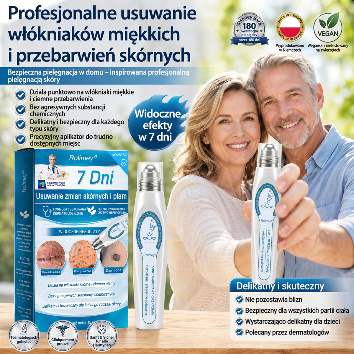 💛Oficjalny Sklep Markowy | ✅👩‍⚕️ Rolimey® 7-Dniowy 𝗧𝗮𝗴 & 𝗦𝗽𝗼𝐭 𝐄𝐫𝐚𝐬𝐞𝐫 (Bez bólu, Bez blizn – aplikator z kulką) 💛