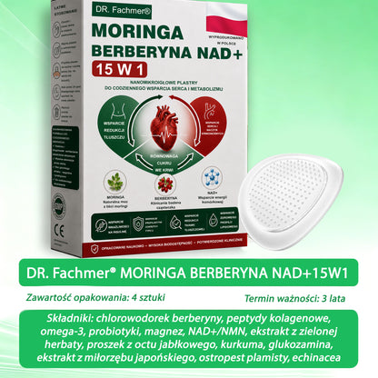 🍀DR.Fachmer® Moringa, Berberyna i NAD+ – nanoplastrowy plaster mikroigłowy 15 w 1 | Nowa generacja pielęgnacji ciała z zaawansowaną nanoformułą 🌿