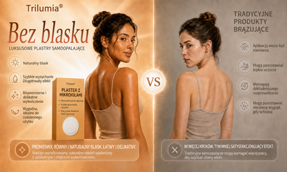 🔥🔥 Do 70% ZNIŻKI na Plastry Brązujące SunFree od Trilumia® 🤎 Złocista opalenizna bez promieni UV 🌟 Naturalny blask nawet przez 14 dni