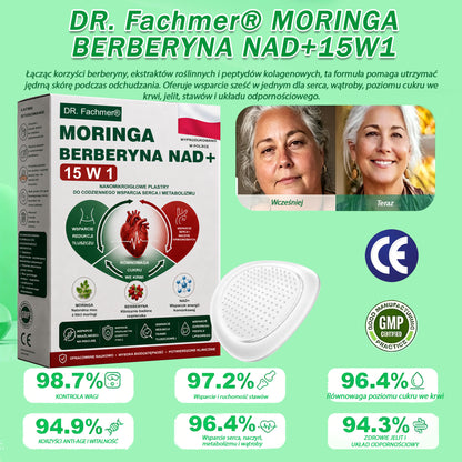 🍀DR.Fachmer® Moringa, Berberyna i NAD+ – nanoplastrowy plaster mikroigłowy 15 w 1 | Nowa generacja pielęgnacji ciała z zaawansowaną nanoformułą 🌿