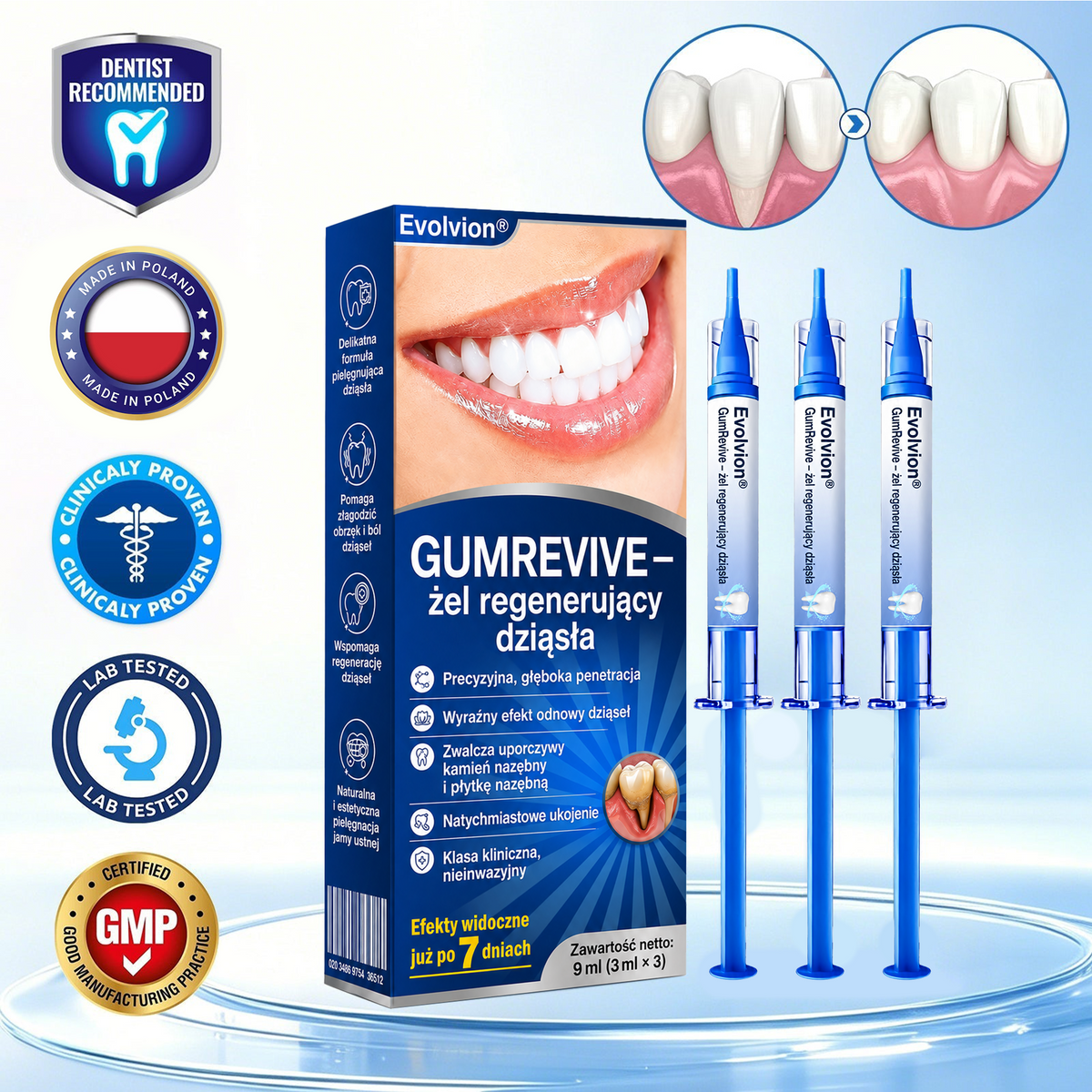 💖 Evolvion® GumRevive — żel do regeneracji i odbudowy dziąseł 🦷