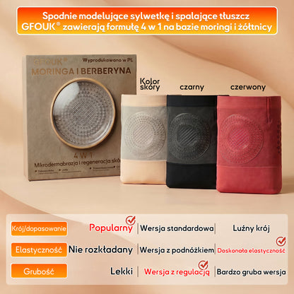 🎊🪩 GFOUK® 2026 Ulepszona Wersja Plus | 🚚 Spodenki spalające tłuszcz 4 w 1 z moringą, berberyną i modelującymi mikrocząsteczkami
