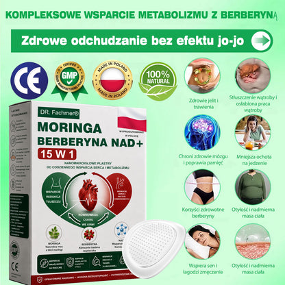 🍀DR.Fachmer® Moringa, Berberyna i NAD+ – nanoplastrowy plaster mikroigłowy 15 w 1 | Nowa generacja pielęgnacji ciała z zaawansowaną nanoformułą 🌿