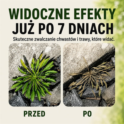 Hitrodelujoči naravni sprej proti plevelu in travi