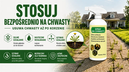 Hitrodelujoči naravni sprej proti plevelu in travi