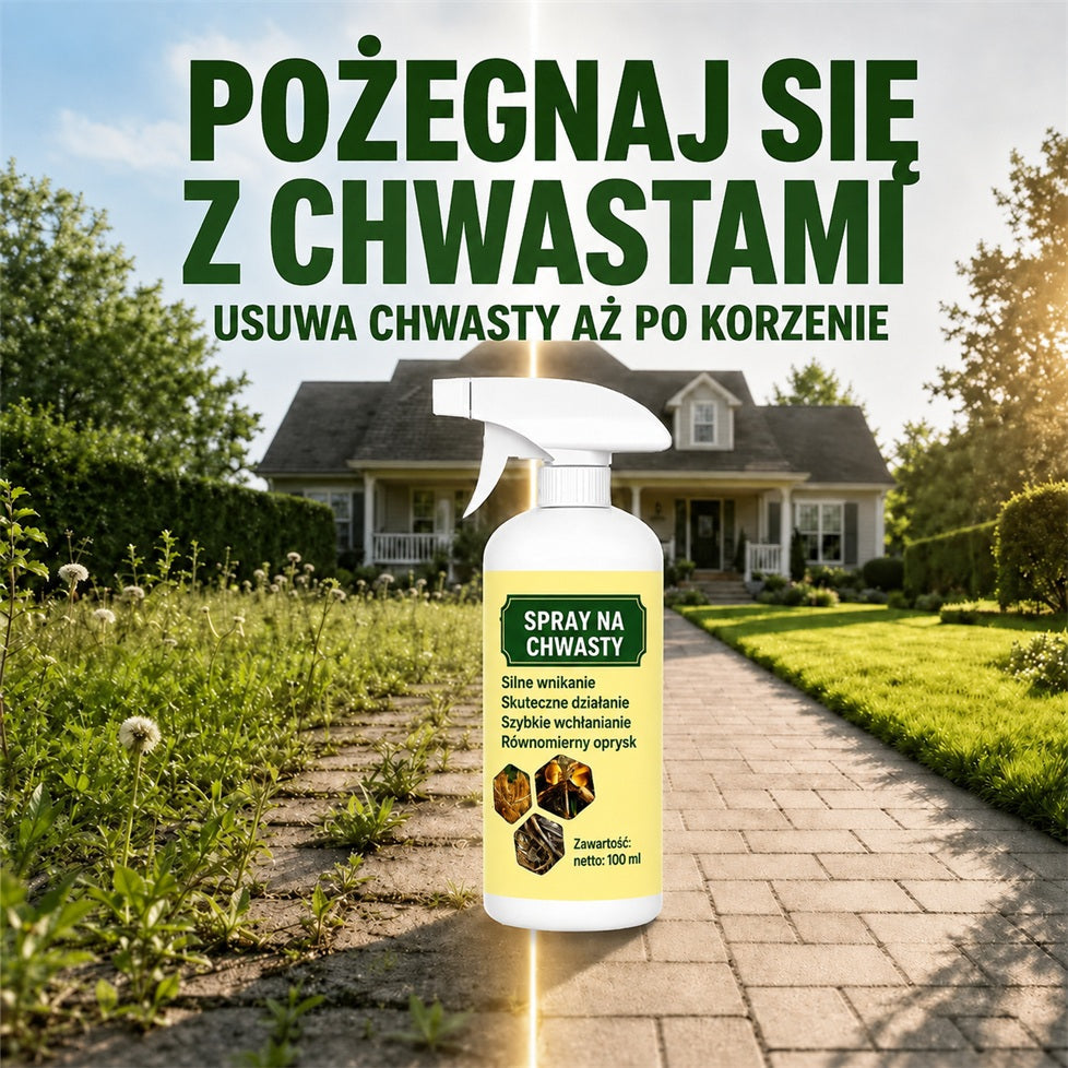Hitrodelujoči naravni sprej proti plevelu in travi